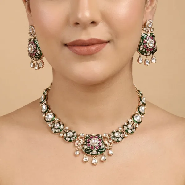 Multicolor_Brass_Aariza_Necklace_Set_For_Women