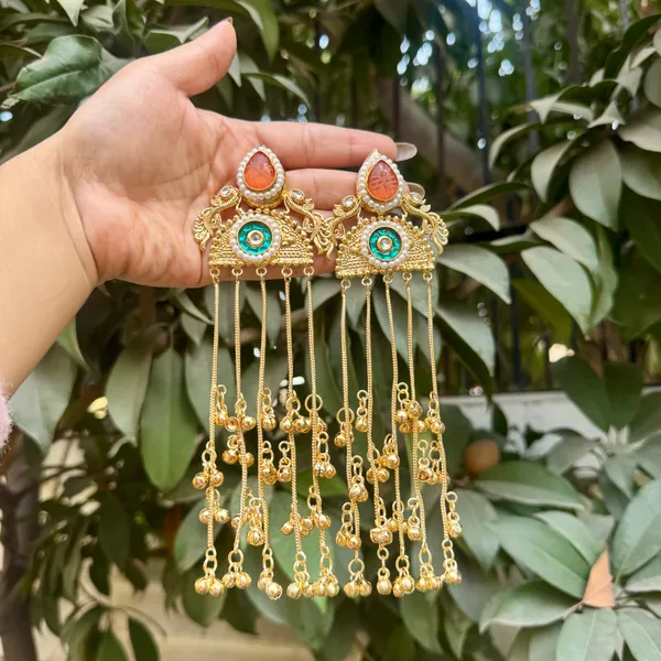 Multicolor_Brass_Ziya_Jhumka_For_Women