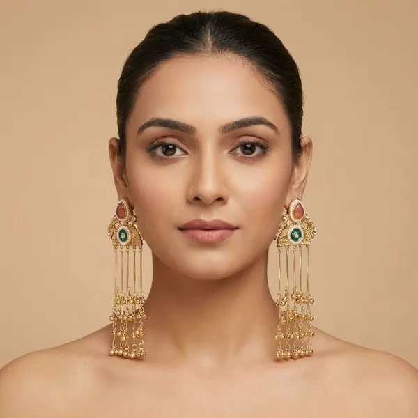 Multicolor_Brass_Ziya_Jhumka_For_Women