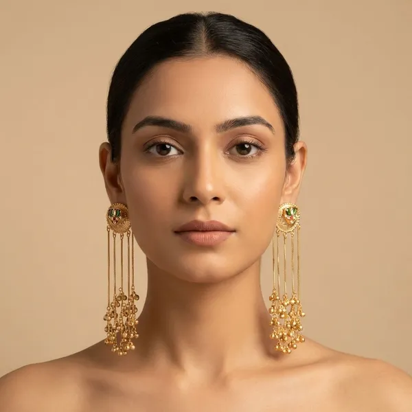 Green_Brass_Padma_Jhumka_For_Women