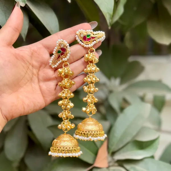 Multicolor_Brass_Pihu_Jhumka_For_Women