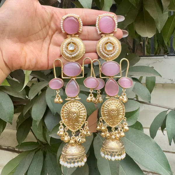 Pink_Brass_Ruhani_Earrings_For_Women