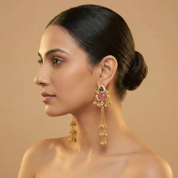 Multicolor_Brass_Rumi_Earrings_For_Women