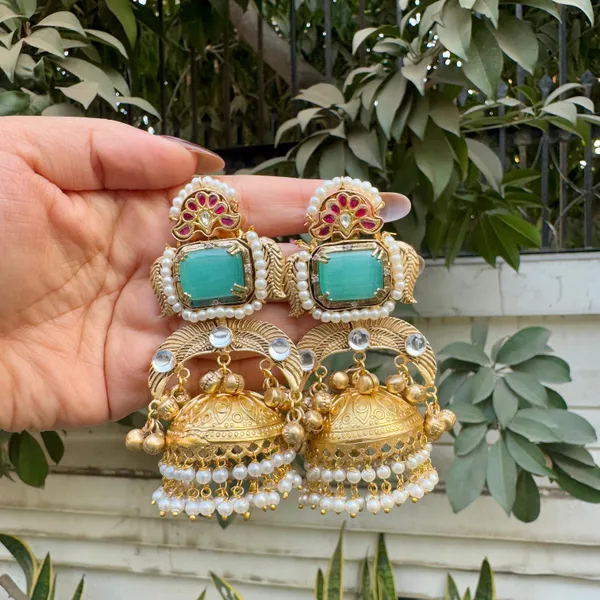 Multicolor_Brass_Ayla_Jhumka_For_Women