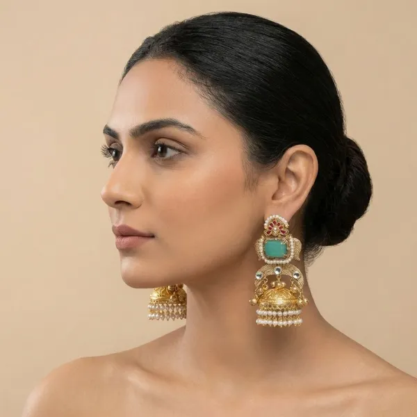 Multicolor_Brass_Ayla_Jhumka_For_Women
