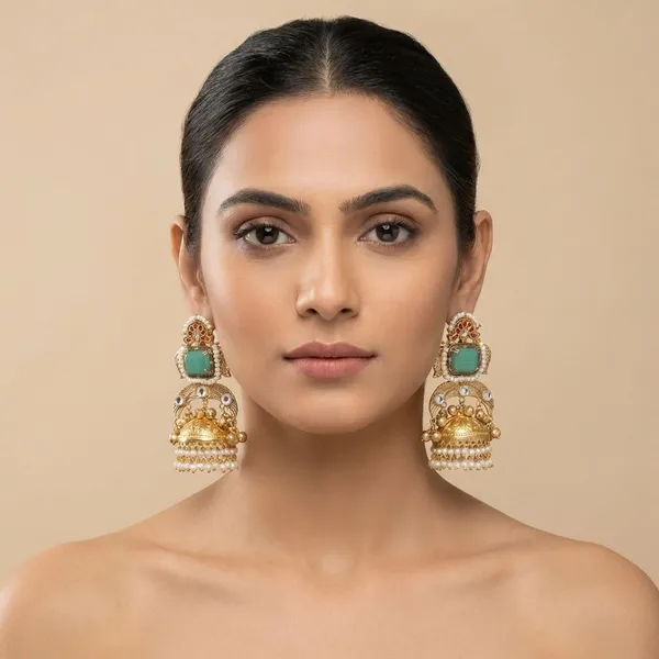 Multicolor_Brass_Ayla_Jhumka_For_Women