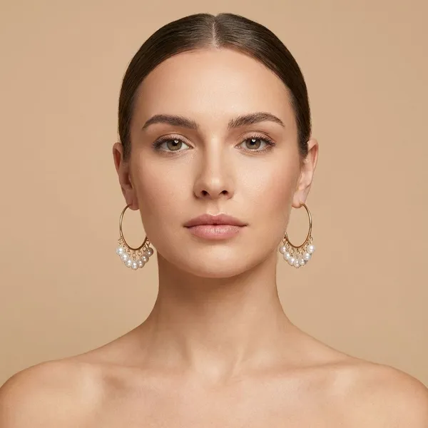 Gold_Brass_Large_Pearl_Hoops_For_Women