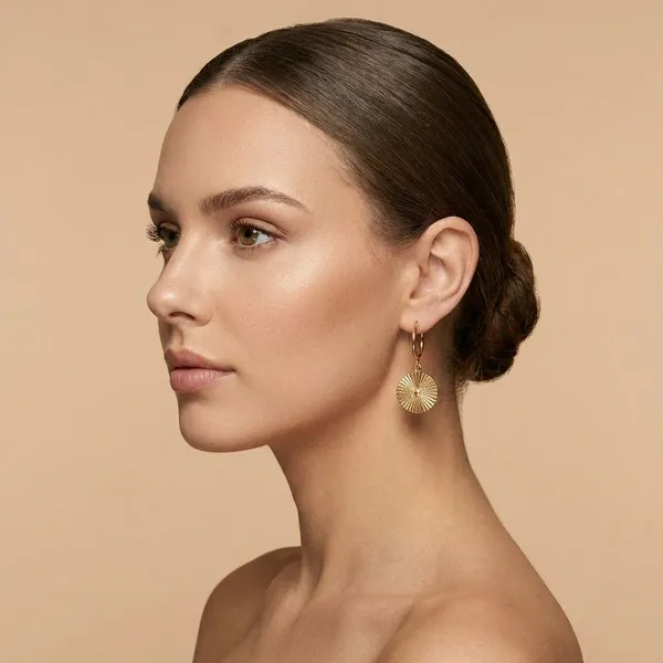 Gold_Brass_Mini_Button_Earrings_For_Women