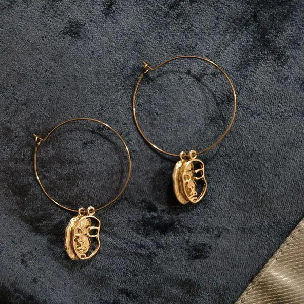 Gold_Brass_Gold_Drop_Hoops_For_Women