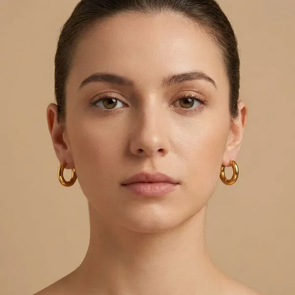 Gold_Brass_Gold_Hoops_For_Women