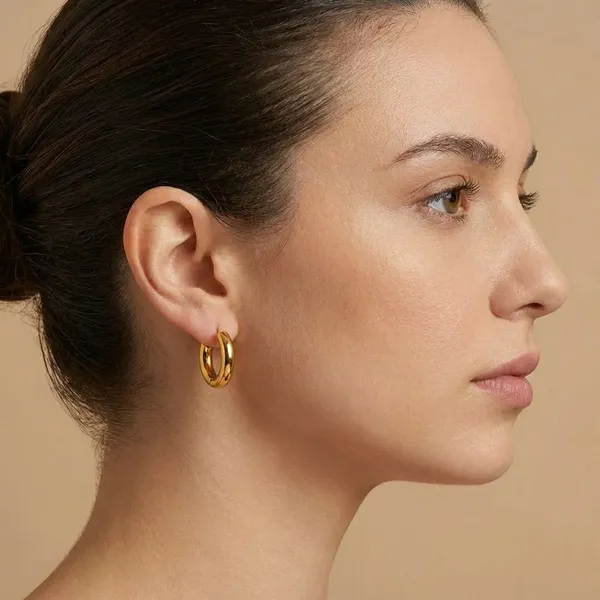 Gold_Brass_Gold_Hoops_For_Women