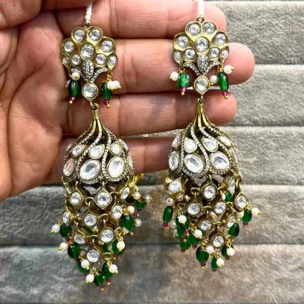 Green_Brass_Shahana_Chandelier_Earrings_For_Women