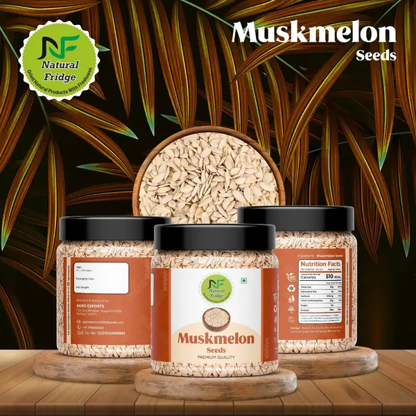 Natural_Fridge_100%_Natural_Muskmelon_Seeds_JAR_PACK_|_Kharbooj_Magaz_|_Kharbhuja_Beej_|_Seed_for_Eating_High_in_Protein,_Potassium,_Magnesium_&_Iron_|_Immunity_Booster_Superfood_(500gm)