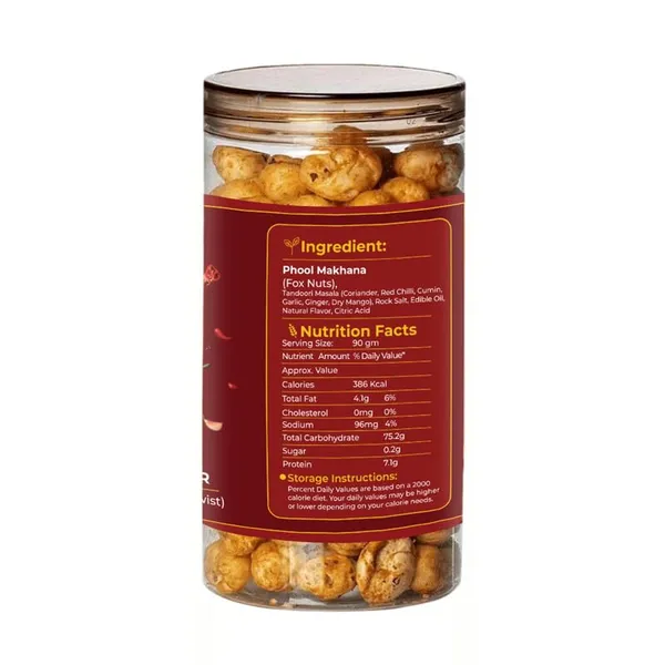 Roasted_Flavoured_Makhana_Chilli_Garlic_Flavour_Healthy_Snack_Cholesterol_Free_Rich_Calcium_Roasted_Olive_Oil_90_Gm