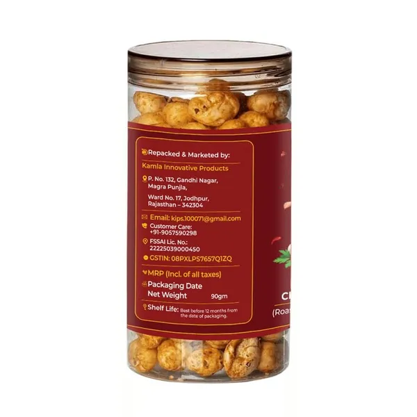 Roasted_Flavoured_Makhana_Chilli_Garlic_Flavour_Healthy_Snack_Cholesterol_Free_Rich_Calcium_Roasted_Olive_Oil_90_Gm
