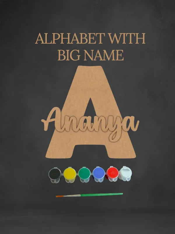 Personalized_Wooden_Alphabet_Letter_A_With_Name_Diy_Painting_Craft_Kit