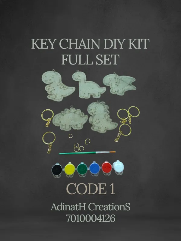 Diy_Dinosaur_Keychain_Painting_Kit_Set_Of_5_set_of_2_each_has_5_pcs_total_10_pcs