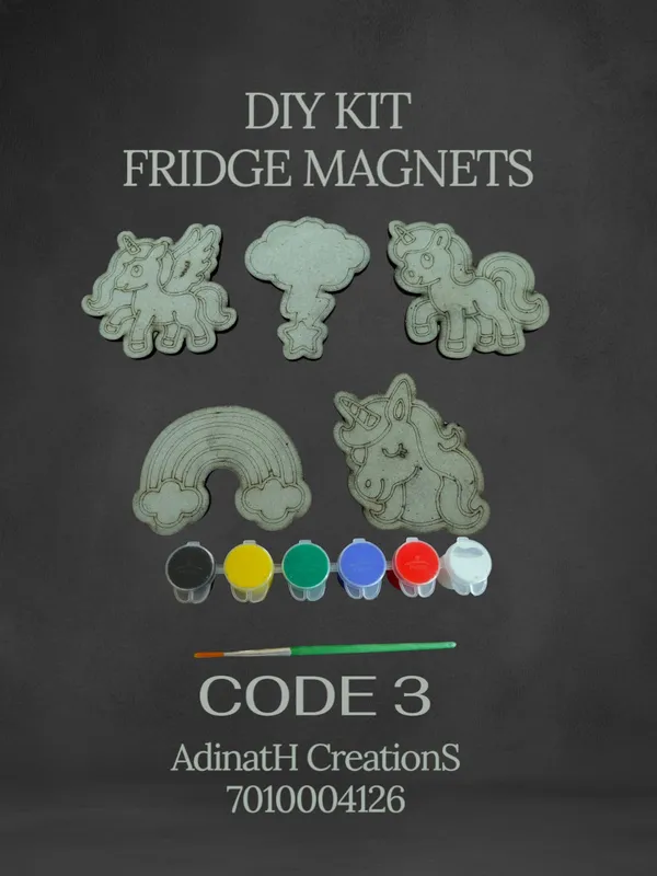 Diy_Unicorn_And_Pony_Fridge_Magnet_Painting_Kit_Code_3_set_of_2_each_has_5_pcs_total_10_pcs