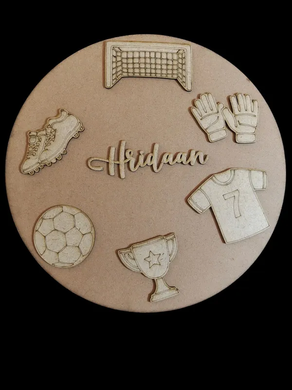 Afridaan_Personalized_Football/Soccer_Theme_Wooden_Decorative_Plaque