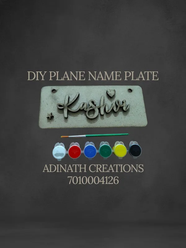 Diy_Plane_Name_Plate_Customizable_Wooden_Craft_Kit