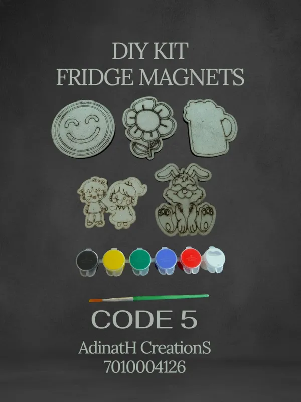 Diy_Fridge_Magnets_Craft_Kit_Code_5_By_Adinath_Creations_set_of_2_each_has_5_pcs_total_10_pcs