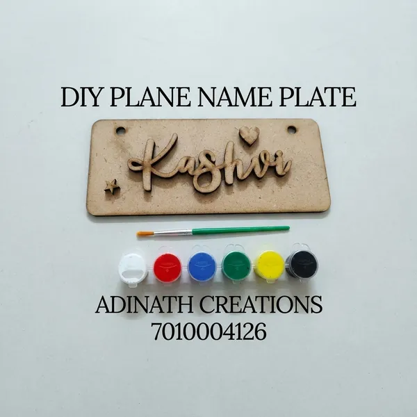 Diy_Plane_Name_Plate_Customizable_Wooden_Craft_Kit