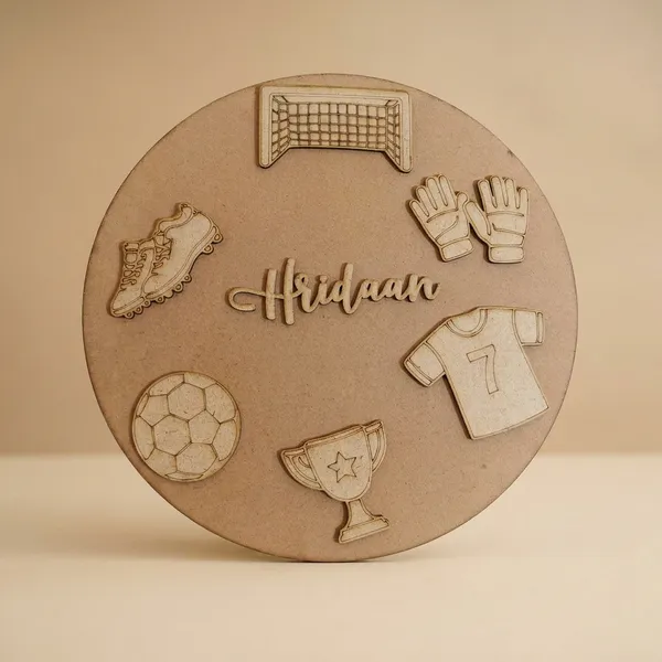 Afridaan_Personalized_Football/Soccer_Theme_Wooden_Decorative_Plaque