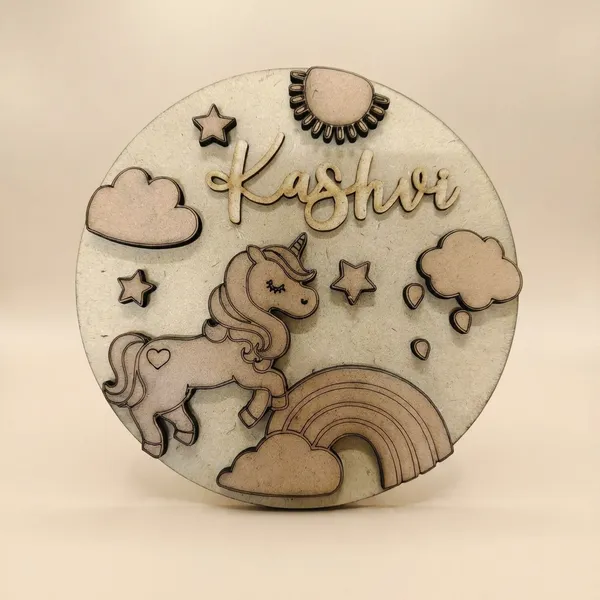 Wooden_Personalized_Name_Plate_Unicorn_Theme_With_Rainbow_And_Stars
