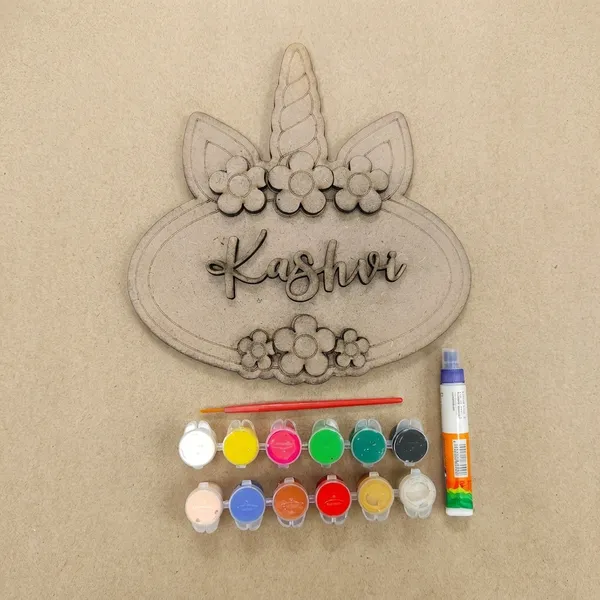 3D_Unicorn_Wooden_Name_Plate_Diy_Kit_For_Kids