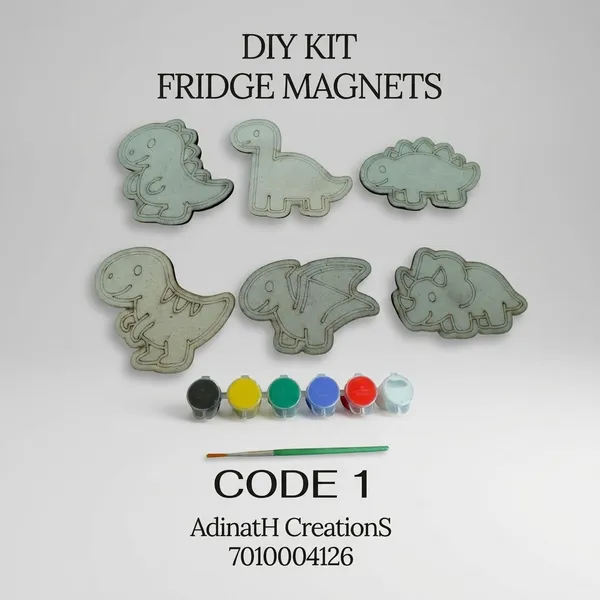 Diy_Fridge_Magnets_Kit_Dinosaur_Theme_Set_Of_6_Code_1_set_of_2_each_has_5_pcs_total_10_pcs