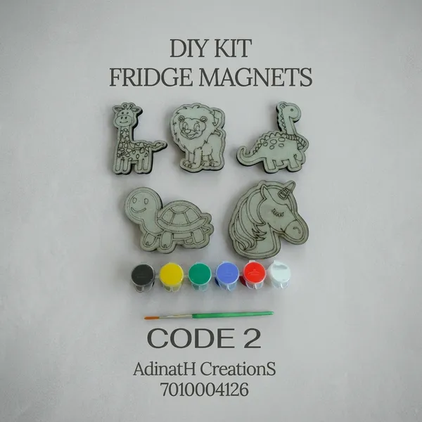 Diy_Fridge_Magnets_Painting_Kit_5_Animal_Designs_Code_2_set_of_2_each_has_5_pcs_total_10_pcs