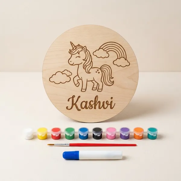 3D_Unicorn_Wooden_Name_Plate_Diy_Painting_Kit_For_Kids_Personalized_Craft_Set