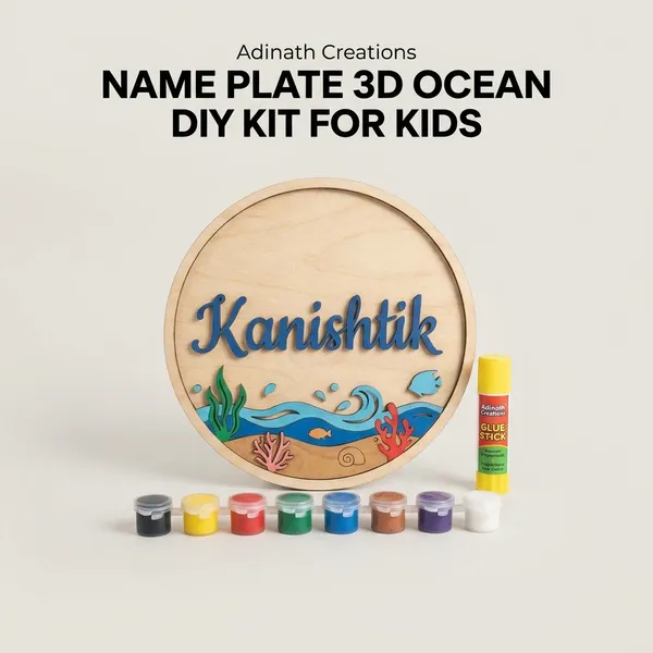 3D_Ocean_Theme_Wooden_Name_Plate_Diy_Painting_Kit_For_Kids