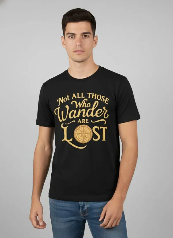 Black_Cotton_Lost_T-Shirt_For_Men_&_Women