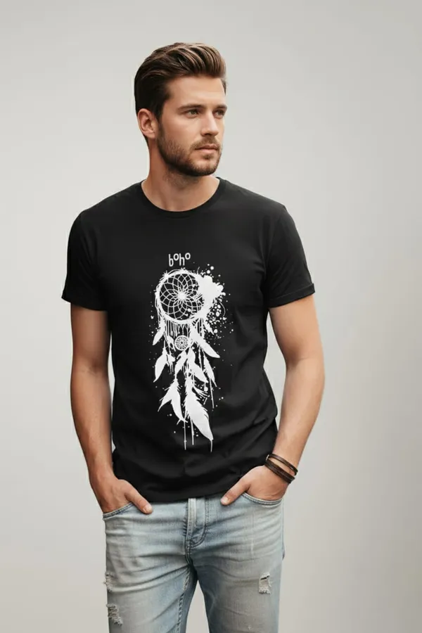 Black_Cotton_T-Shirt_For_Men_&_Women