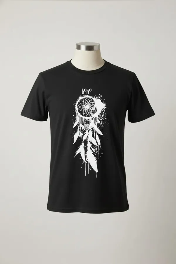Black_Cotton_T-Shirt_For_Men_&_Women