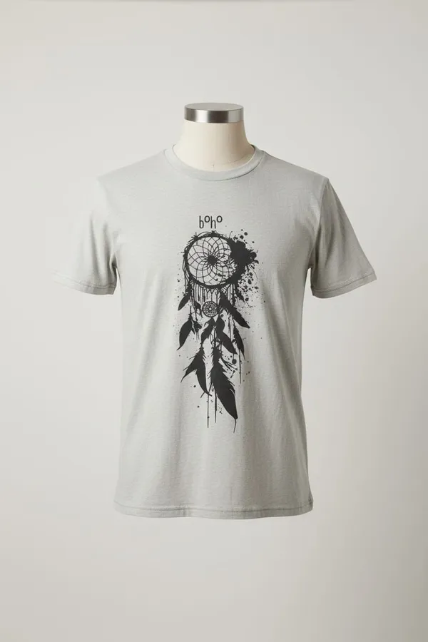 Grey_T-SHIRT_dream_catcher_For_Men_&_Women
