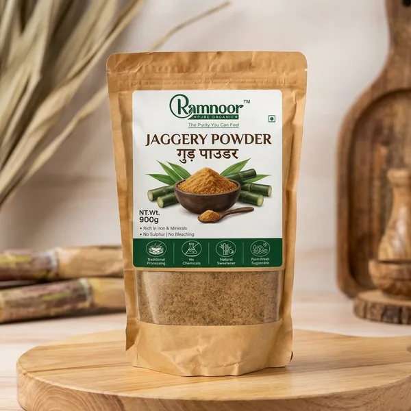 Ramnoor_Organic_Sulphur-Free_Jaggery_Powder