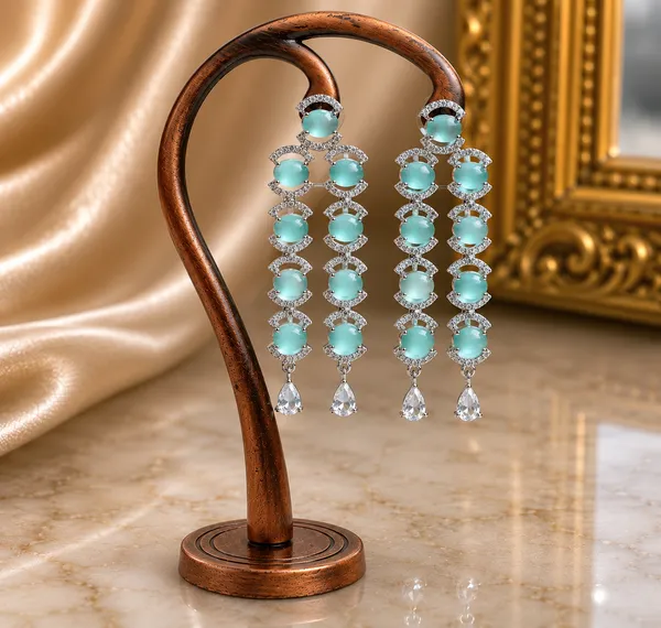 Mint_Green_Brass_Silver_Tone_Stone_Bridal_Necklace_Set_For_Women