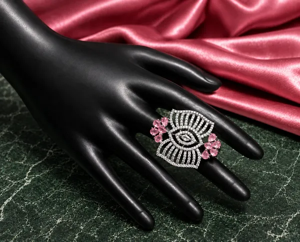 Silver_Tone_Pink_Stone_Eye_Design_Ring_For_Women