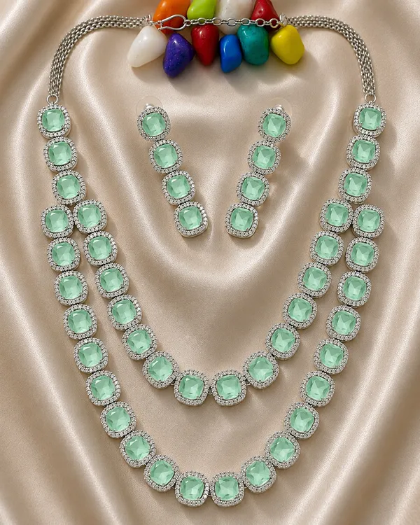 Mint_Green_Brass_Silver_Tone_Layered_Stone_Necklace_Set_For_Women