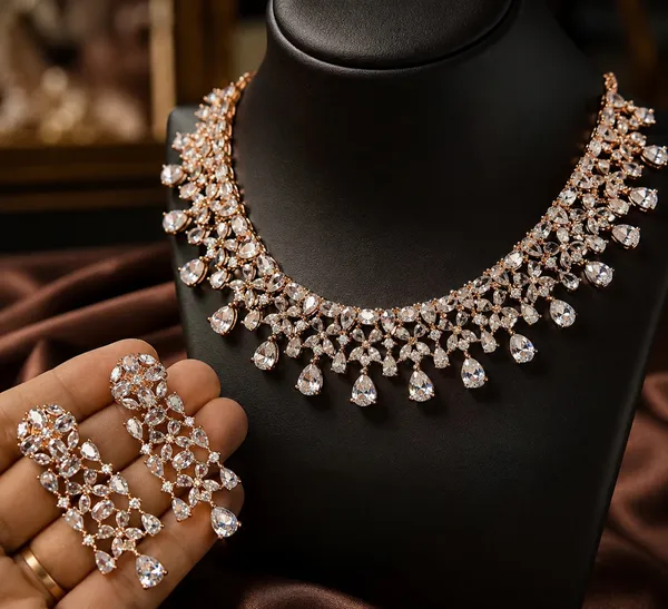 Silver_Brass_Stone_Studded_Floral_Necklace_And_Earrings_Set_For_Women