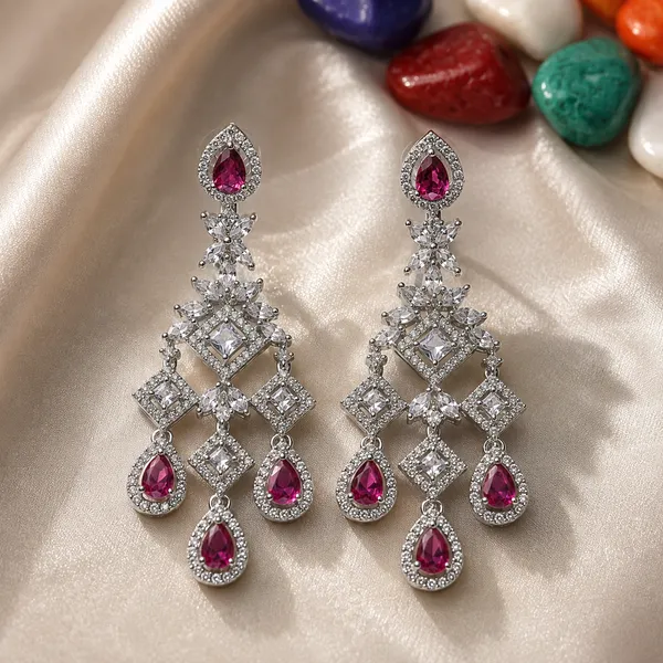 Pink_Brass_Crystal_Chandelier_Drop_Earrings_For_Women