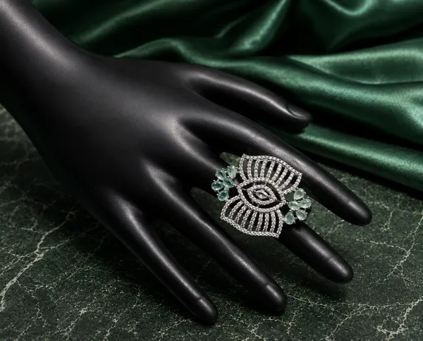 Green_Silver_Brass_Eye_Motif_Stone_Statement_Ring_For_Women