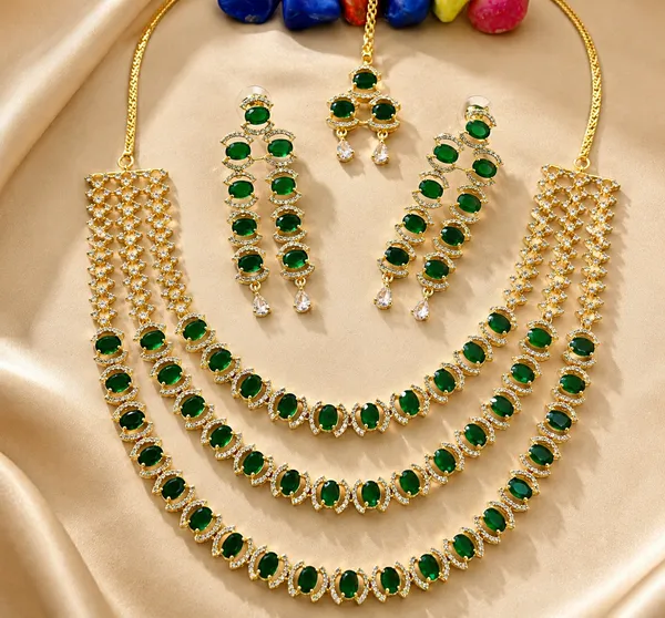 Green_Gold_Brass_Layered_Oval_Stone_Jewellery_Set_For_Women