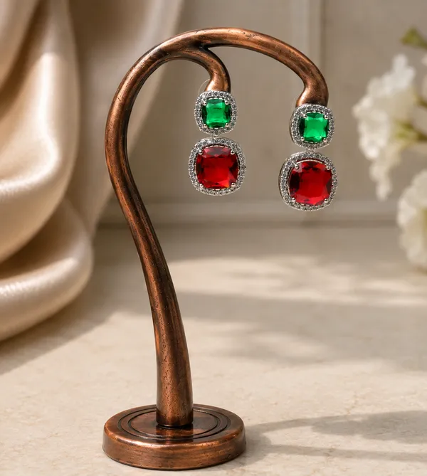 Multicolour_Brass_Statement_Necklace_Earrings_Set_For_Women