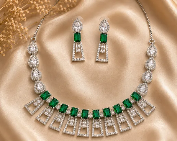 Green_Brass_Rectangular_Stone_Necklace_Set_For_Women