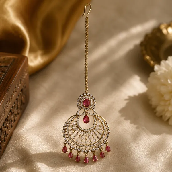 Gold_Tone_Red_Stone_Studded_Chandelier_Maang_Tikka_For_Women