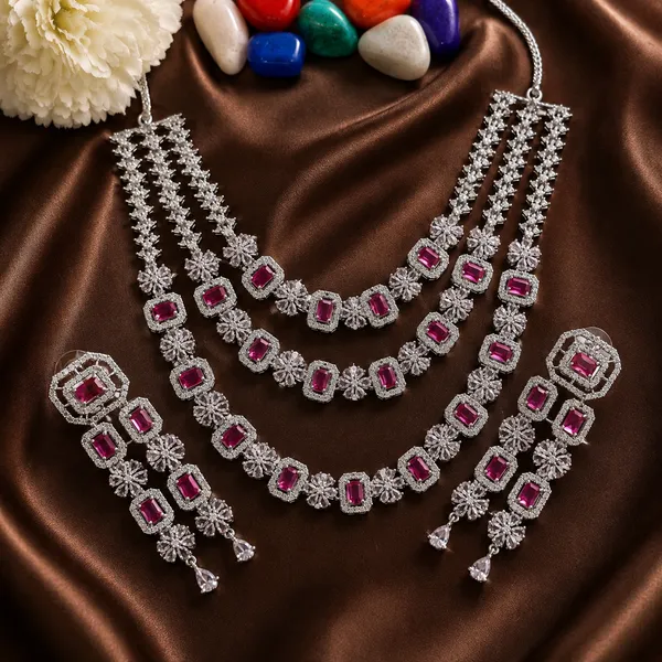 Silver_Red_Ruby_Stone_Layered_Brass_Necklace_Set_For_Women