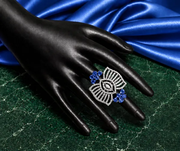 Silver_Tone_Blue_Crystal_Eye_Design_Ring_For_Women